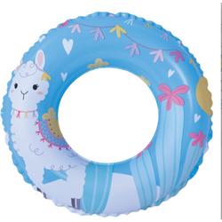 Zwemband Kinderen Alpaca blauw | Sunclub| Zwemband Alpaca voor kinderen| Opblaasbare zwemband Alpaca| 50 cm | blauw